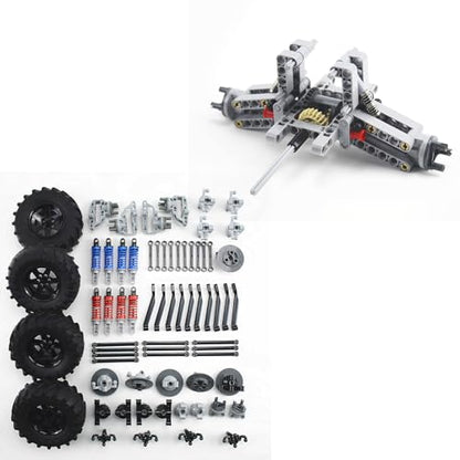 Technical Off-Road Back Suspension Systerm Parts Set and Wheels 107 * 44 Competible with All Majoir Brand Building Blocks Toy