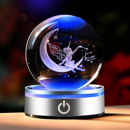 IFOLAINA Moon Fairy Crystal Ball Gifts for Girl Her Birthday Holidays - color: Fairy