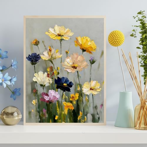 CHWGLFGG 5D Wild Flowers Diamond Art Kits for Adults Beginners 12x16in - color: KM895-1