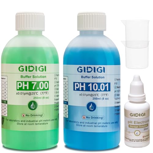 pH Meter Calibration Buffer Includes pH 7.00, 10.01 and Storage Solution - color: Blue