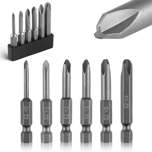 Triwing Screwdriver Bits Set 6pcs Y0 Y1 Y2 Y2 Y3 Y4 Y Tip Screwdriver Bits Magnetic Screwdriver Bits(50mm) - color: Y Head
