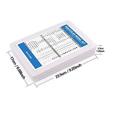 Swpeet 252 Pcs Molecular Model Kit for Inorganic & Organic Molecular Model Teacher and Student Kit - 86 Atoms & 153 Links & 12 Orbitals & 1 Short Link Remover Tool - style: 252 Pieces Molecular Model Kit