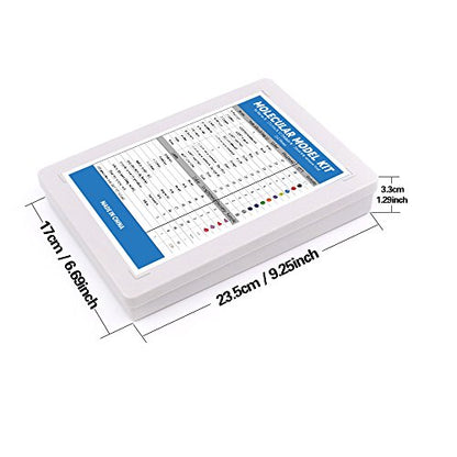 Swpeet 252 Pcs Molecular Model Kit for Inorganic & Organic Molecular Model Teacher and Student Kit - 86 Atoms & 153 Links & 12 Orbitals & 1 Short Link Remover Tool - style: 252 Pieces Molecular Model Kit