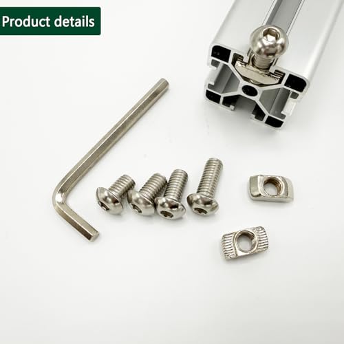 240 pcs M5 T Nut Screws Kit for 2020 2040 2080 Aluminum Extrusion, 120 pcs Silver M5x8/10/12/14mm Hexagon Socket Screws and 120 pcs M5 Drop in T-Nuts with 1 pcs Hex Wrench - style: 240pcs 20 Series Screws Kit Silver B