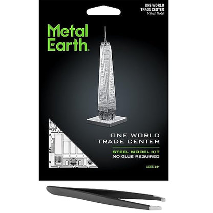 Metal Earth One World Trade Center 3D Metal Model Kit Bundle with Tweezers Fascinations