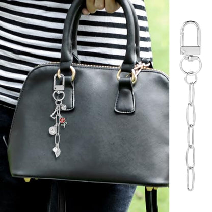 Hzopcw 20pcs Keychain Making Kits for Bag Charm, Silver - color: B-20pcs-Silver