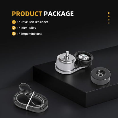 Belt Tensioner Serpentine Belt Idler Pulley Kit #38001 - size: for K1500/K2500/C1500 1996-2000