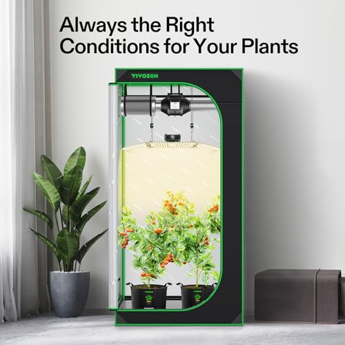 VIVOSUN 3x3 Grow Tent Kit 200W LED Light A22 WiFi Control Grow System - size: 36"x36"x72"