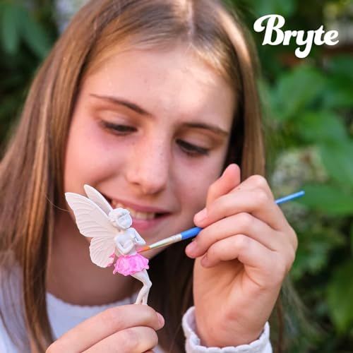 BRYTE Unicorn Terrarium Kit for Kids - Blue, Plastic, Ages 4-12 - DIY Craft Kits, Fairy Garden Planters for Kids, Seeds & Tools & Light-Up Fairy Lights