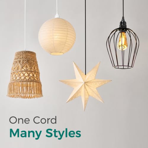 DiCUNO Pendant Light Cord, for Hanging Paper Lantern, 20 Ft, Black, 1-Pack - style: 20ft - Black