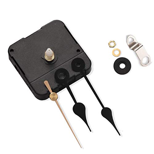 HILLHOME Quartz Analog Clock Movement - High Torque, Accurate Timekeeping, Sweep Seconds, 5 Popular Clock Hands, Compatible with Cross-Stitch, DIY, 45/64 Inch Shaft Length - color: Shaft Length 45/64 Inch
