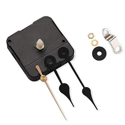 HILLHOME Quartz Analog Clock Movement - High Torque, Accurate Timekeeping, Sweep Seconds, 5 Popular Clock Hands, Compatible with Cross-Stitch, DIY, 45/64 Inch Shaft Length - color: Shaft Length 45/64 Inch