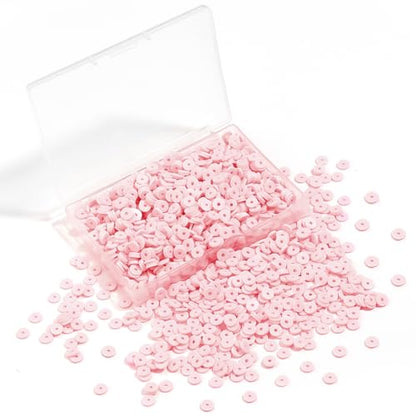 6mm Polymer Clay Beads for Bracelets Making 1000PCS - color: Blush