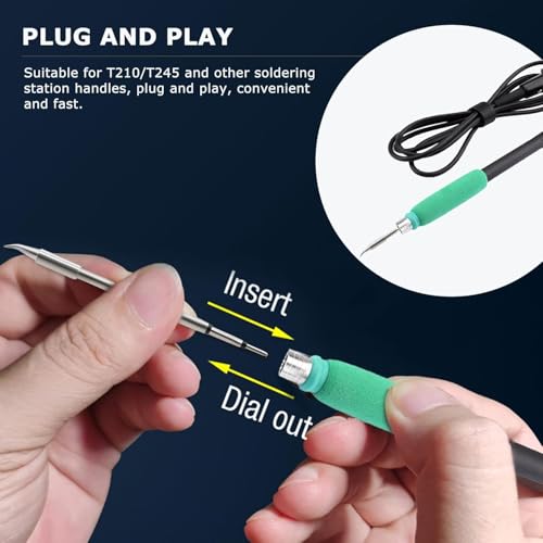 C245-J02 Soldering Iron Tips, C245 Soldering Tip Compatible with T245 Soldering Station,Ideal for Repair Mobile Phone Motherboard Watch - style: C245-J02