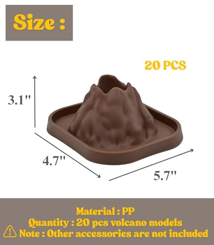 JINKEYULV 20 Pcs Volcano Science Kit - DIY Demonstration Model & Fairy Garden Decoration Valentines Classroom Gifts
