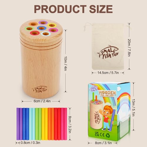 Montessori Toys for Toddlers 1-3 Wooden Fine Motor Learning Preschool Toys - style: 8 colors