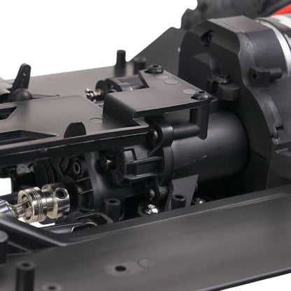 1/10 RC Crawler 313mm Chassis Kit, DIY Rolling Frame Assembly with 2-Speed Gearbox, 35T 550 Motor, Axles and Links for RC Crawler Build (with Wheels)