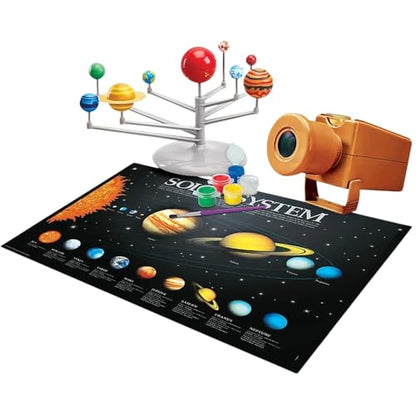 4M - STEAM Space Exploration - Build & Paint Solar System Planetarium Model, Assemble Space Toys Projector with Slides, Includes Glow Stars & Poster - Educational Science Planet Toys Kit, Kids Ages 5+ - style: Space Exploration