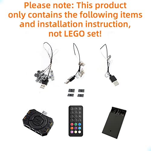GEAMENT LED Light Kit (Remote Control) Compatible with Lego Empire State Building - Lighting Set for Architecture 21046 (Model Set Not Included)