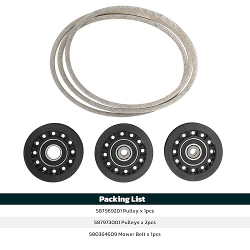 Idler Pulley Belt Repair Kit Replaces 587973001 587969201 580364609, fits for Husqvarna LC221A LC221AH Walk-Behind Lawn Mowers, for Husqvarna 22" AWD HU675AWD HU725AWD Mowers