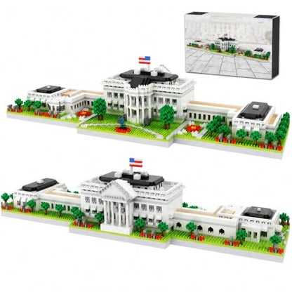 White House Micro Mini Building Block Set 3000 Pcs - style: White House