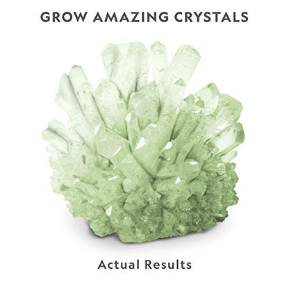 NATIONAL GEOGRAPHIC Glow-in-the-Dark Crystal Growing Lab - DIY Crystal Creation - Includes Real Fluorite Crystal Specimen - color: Glow-in-the-dark Green
