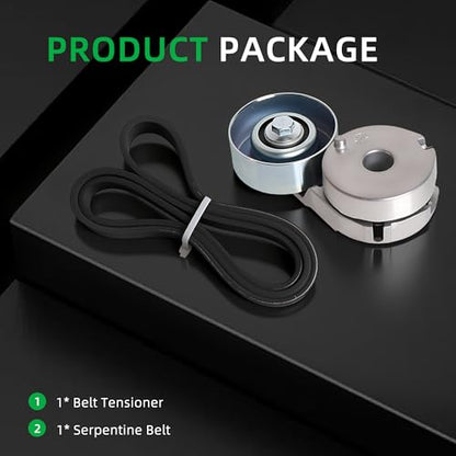 Belt Tensioner and Serpentine Belt Kit #39162 11955JD20A 305396 - size: for Sentra 2007-2012