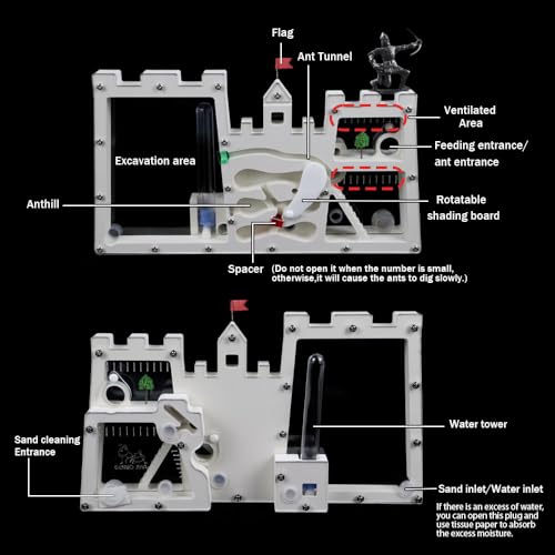 Ant Farm for Kids, Large Ant Farm Castle Kit with Sand and Accessories
