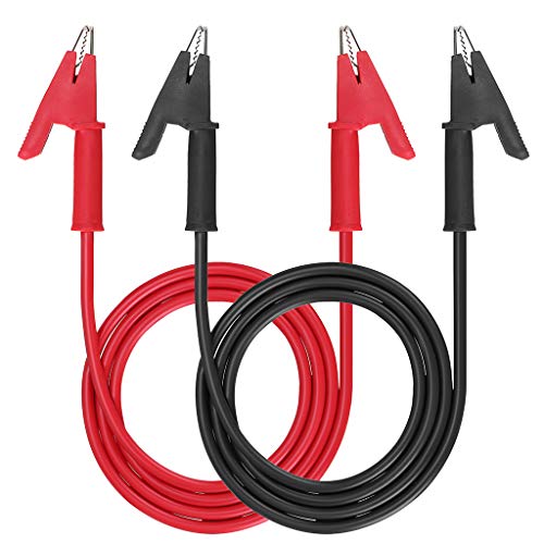 Sumnacon 2 Pcs Dual Ended Crocodile Alligator Clips with Wires,3.3 ft/1m - size: 1 m
