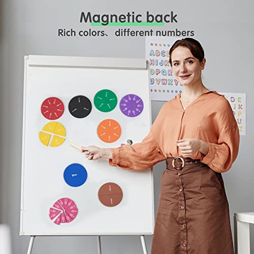 Magnetic Fraction Tiles Circles 51 pcs Fraction Bars Set - style: 51 PCS