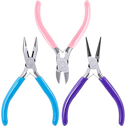 SONGIN 3 Pack Jewelry Pliers Set Tools for Jewelry Making and Repair