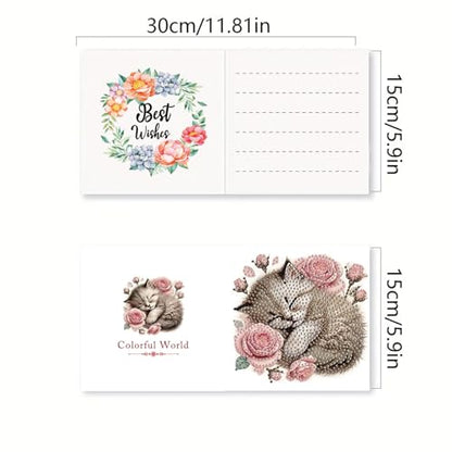 DDGYP 6-Pack Diamond Art Kits for Adults, Diamond Art Cards for DIY Crafts - color: pink