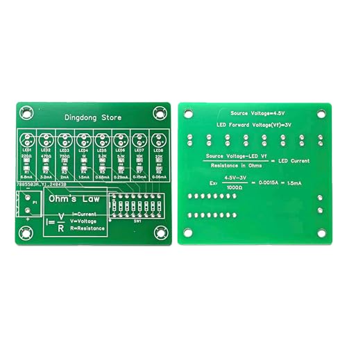 Soldering Practice Kit Experimental Kit for Current and Resistance Relationship Soldering Project Kit Experimental Equipment for SMD Resistors