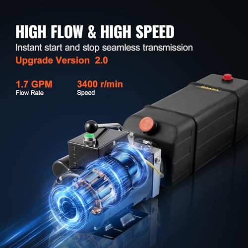 Mophorn Hydraulic Pump 2950 PSI 60HZ Hydraulic Power Unit 3 HP 220V Hydraulic Power Pack for 2 & 4 Post Lifts Car Lift Hydraulic Power Unit with 3.5 Gallon Reservoir - size: 14 Quart, style: Single Acting