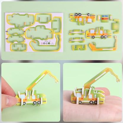 CCINEE 25 Pcs Educational 3D Cartoon Puzzles for Kids,3D Aircraft Learning Educational Paper Puzzle Game for DIY Crafts Gifts - style: Aircraft