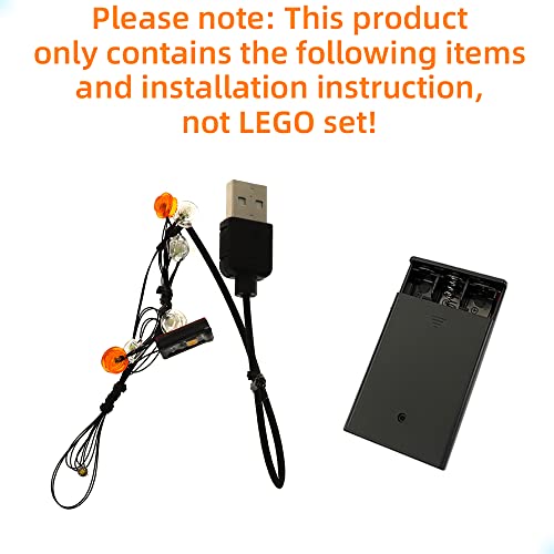 GEAMENT LED Light Kit Compatible with LEGO Fast & Furious 1970 Dodge Charger R/T - for Speed Champions 76912 Model Set (Model Set Not Included)