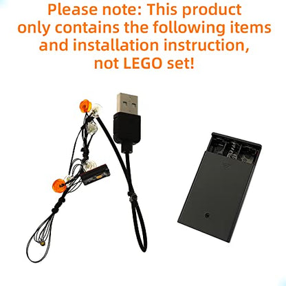 GEAMENT LED Light Kit Compatible with LEGO Fast & Furious 1970 Dodge Charger R/T - for Speed Champions 76912 Model Set (Model Set Not Included)