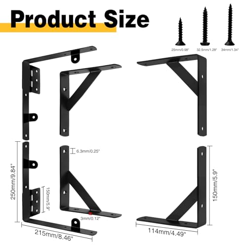 Anti Sag Gate Kit, 2 Set Gate Corner Brace Bracket,Heavy Duty No Sag Kit for Wooden Fence Gate with Self-Locking Gate Latch for Driveway, Corral Gates, Wood Windows - size: Double Gate kit