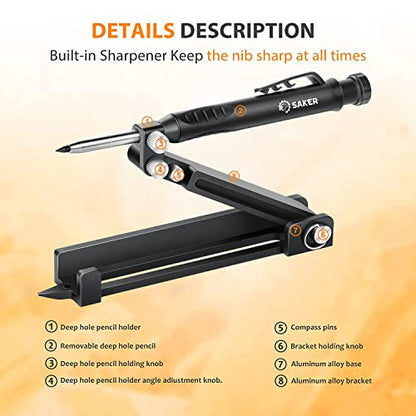 Saker Multi-function Scribing Tool,Aluminum Alloy Scribe Tool