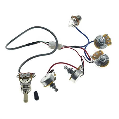 Guitar Prewired Wiring Harness Humbucker Solderless Wiring Harness 2V2T with 500K Pots and 3 Way Toggle Switch For LP Les Paul Standard Series - size: For LP Standard Series