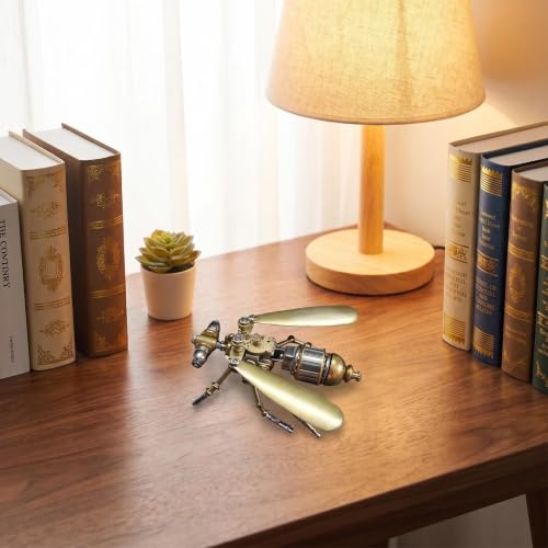 Steampunk 3D Metal Fruit Fly Puzzle Model : 150+ Pcs Mechanical DIY Assembly Kit Level 3/5 2-3 H Build Time Unique Home Office Decor Gift for Father Husband Teens (Fruit Fly) - style: Fruit Fly