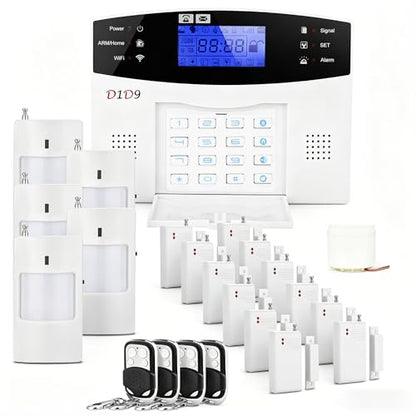 24pcs Wireless DIY Home Burglar Alarm System, 4G WiFi GSM, No Monthly Fee,Home Security with App Alert
