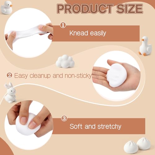 VioraWhite 48 Pcs Air Dry Clay Bulk 1.6lb Modeling Clay Kit,White - color: White