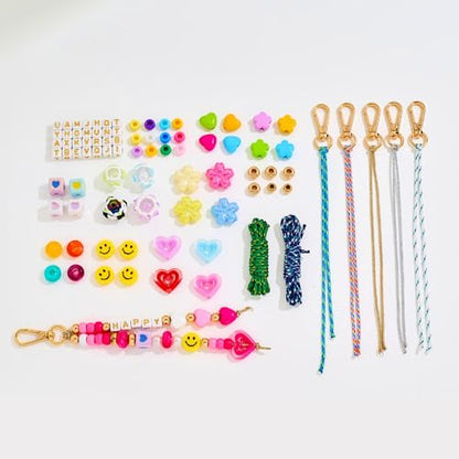 MYCUTEY 421Pcs DIY Bag Charms and Keychain Making Kit - color: Keychain kit-A