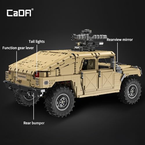 CaDA C61036W HUUMVEE Vehicle Building Block Set, Master 1:8 3935PCS RC Climbing Car Building Block Kit with Power Function,Off-Road Car Model for Adults Collectors