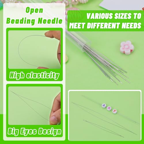 UOOU 86 Pcs Beading Needle Set, 6 Sizes Beading Needles for Seed Beads