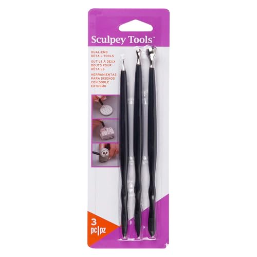 Sculpey Tools 3pc Dual End Clay Detail Tools - Sculpting & Shaping Set