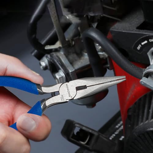 KAIHAOWIN 5" Mini Needle Nose Pliers - 5 Pack, Precision Small Long Nose Pliers for Jewelry Making & Wire Cutting, Spring Loaded Thin Needle Nose Pliers Set, Rustless High Carbon Steel - size: 5 Pack