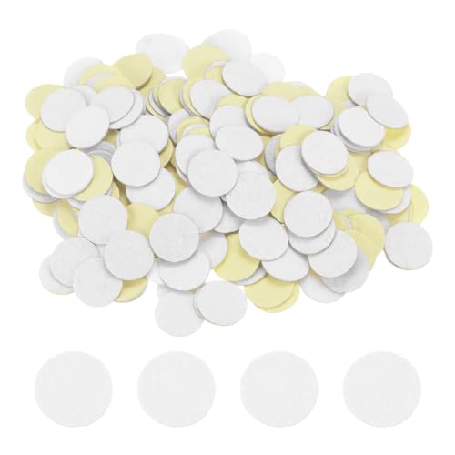 HARFINGTON 240pcs Round Adhesive Fabric Circles, 20mm 3/4" Pre-Cut Mini Craft Stickers for DIY Sewing, Handcraft Projects - White - color: White, size: 20mm (240pcs)