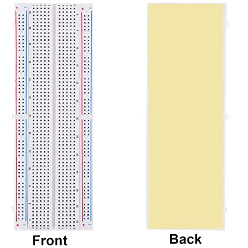 1Pcs 830 Tie Points + 1 Pcs 400 Tie Points Solderless Breadboard + 1 Mini Breadboard 170 Points + 65 Pcs Flexible Breadboard Jumper Wires for Arduino and Proto Shield Electrical Connections Block